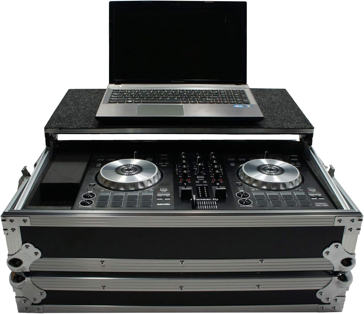 Harmony HCDDJSBLT Flight Glide Laptop Stand Road DJ Case Compatible with Pioneer DDJ-SB3 (case only)
