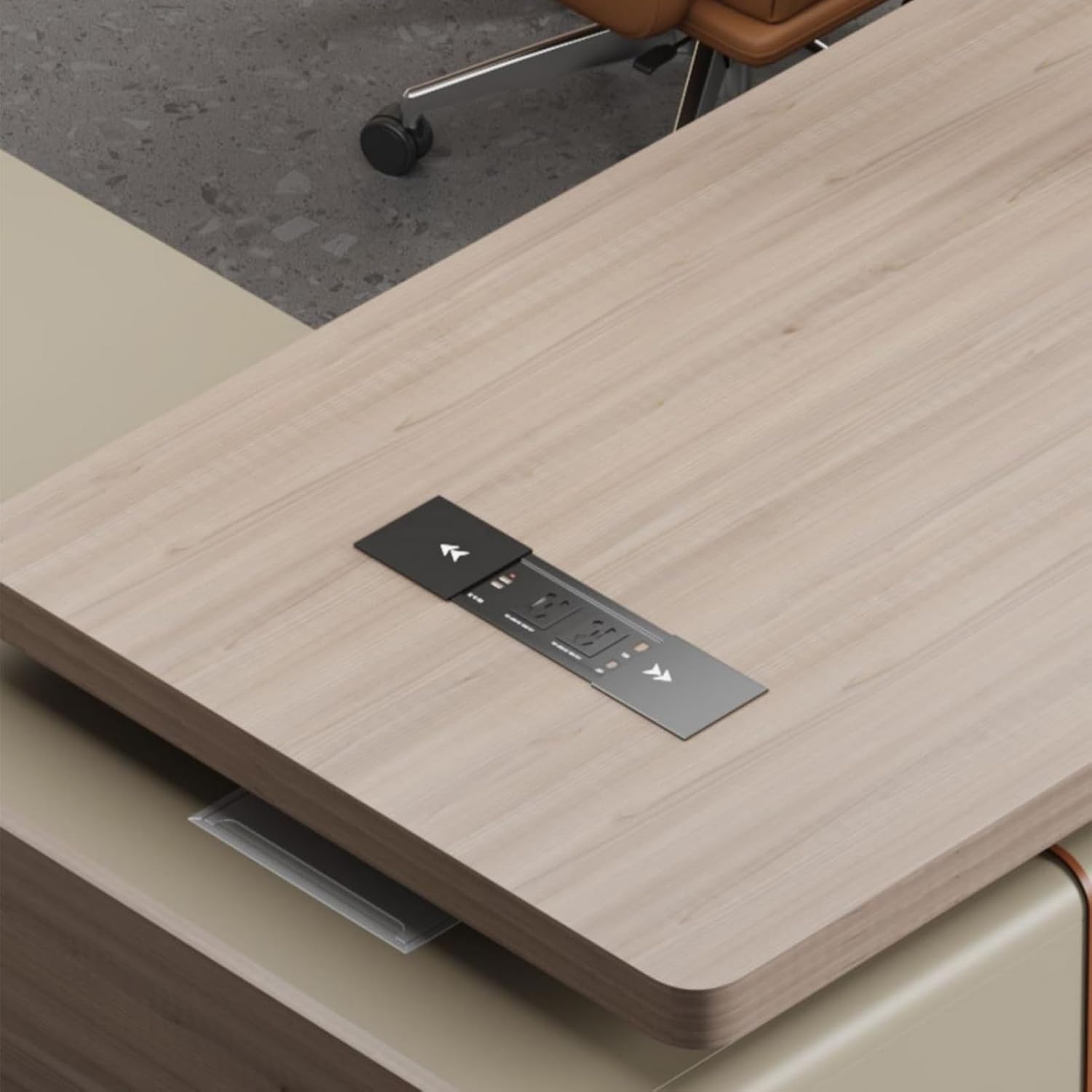 Large Executive Desk Computer Desk for Home Office Computer Desk with Storage Cabinets Business Furniture Office Furniture Workstation for Home