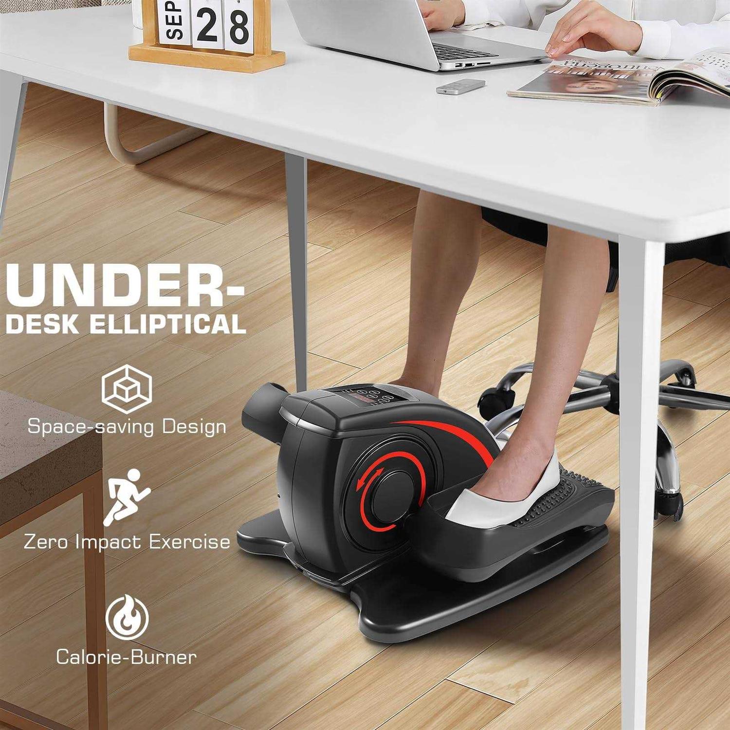 ANCHEER Under Desk Elliptical Machine Electric Seated Pedal Exerciser - Sports Supplies Online Store