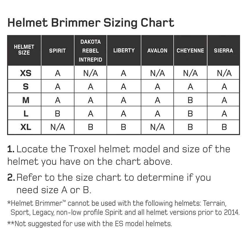 Troxel Helmet Brimmer - Sports Supplies Online Store