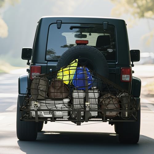 Hitch Cargo Carrier Basket Combo 60" x 24" x 6" 500 LBS Capacity Vehicle Baskets Fits 2" Receiver with 18.2 Cubic feet Cargo Bag, Hitch Stabilizer