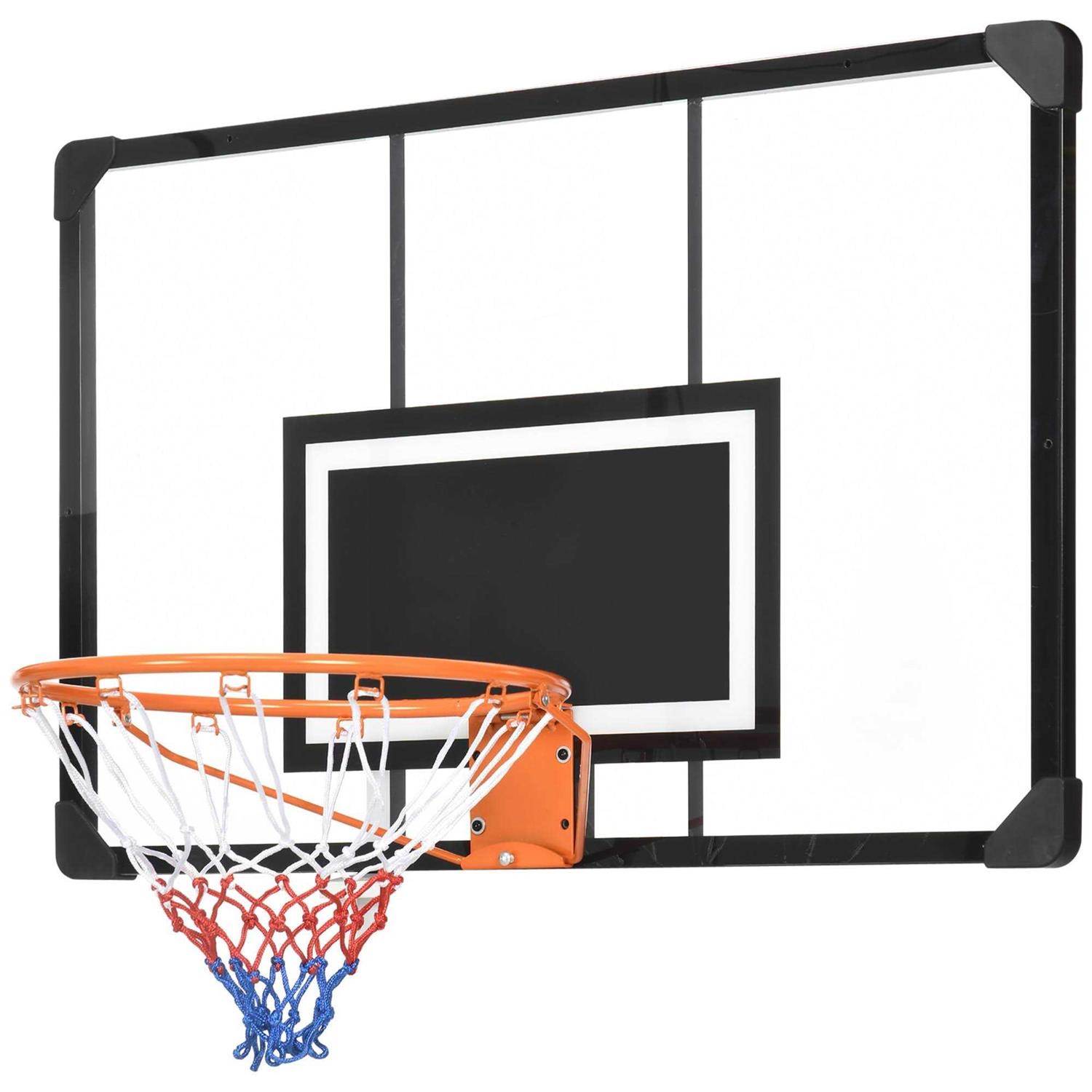 Soozier Wall Mounted Basketball Hoop with Shatter Proof Backboard - Sports Supplies Online Store