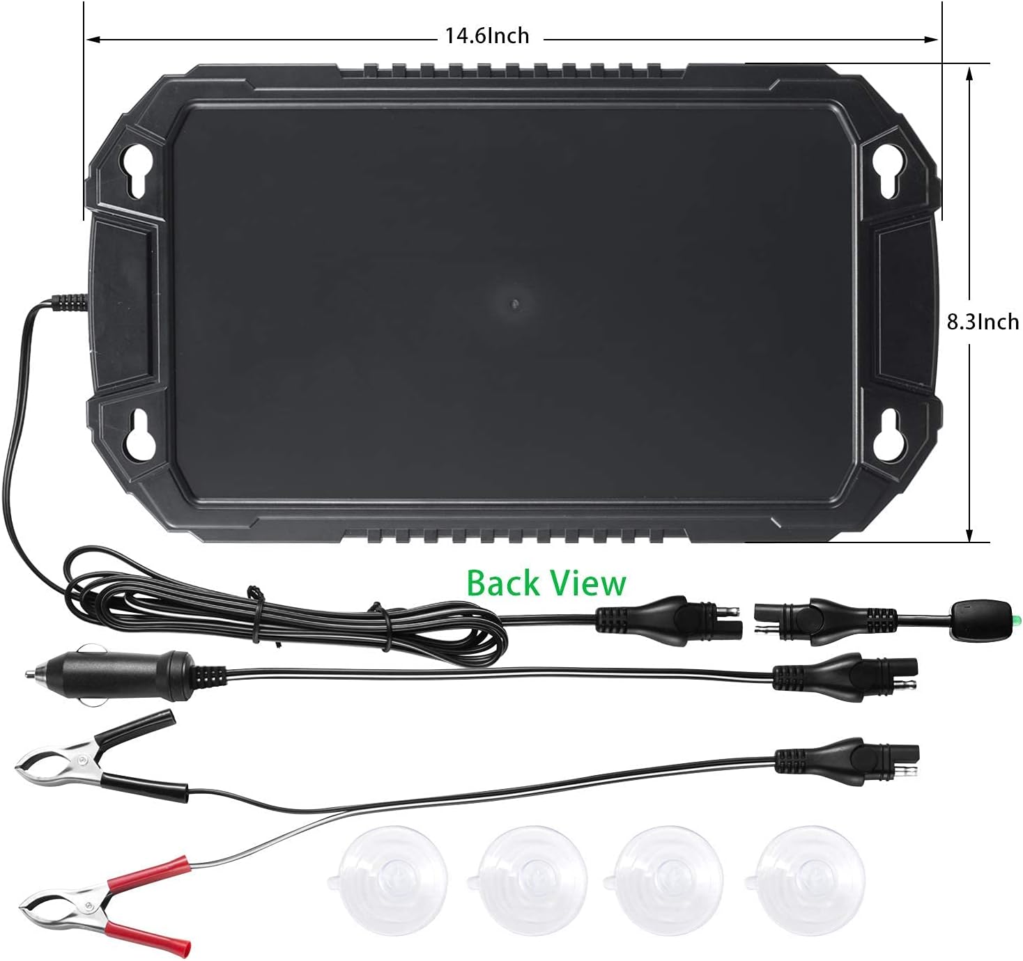 Sunway Solar Car Battery Trickle Charger & Maintainer 12Volt 8W Solar Panel Power Charger kit Portable Waterproof for Automotive RV Marine Boat Truck