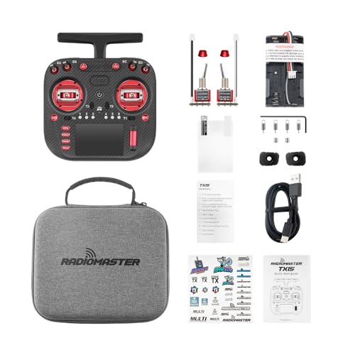 RadioMaster TX15 Max V5.0 ELRS 16CH 2.4G Hall Gimbals ExpressLRS Support OPENTX and EDGETX Remote Control Transmitter for RC Drone Mode 2 (TX15 Max
