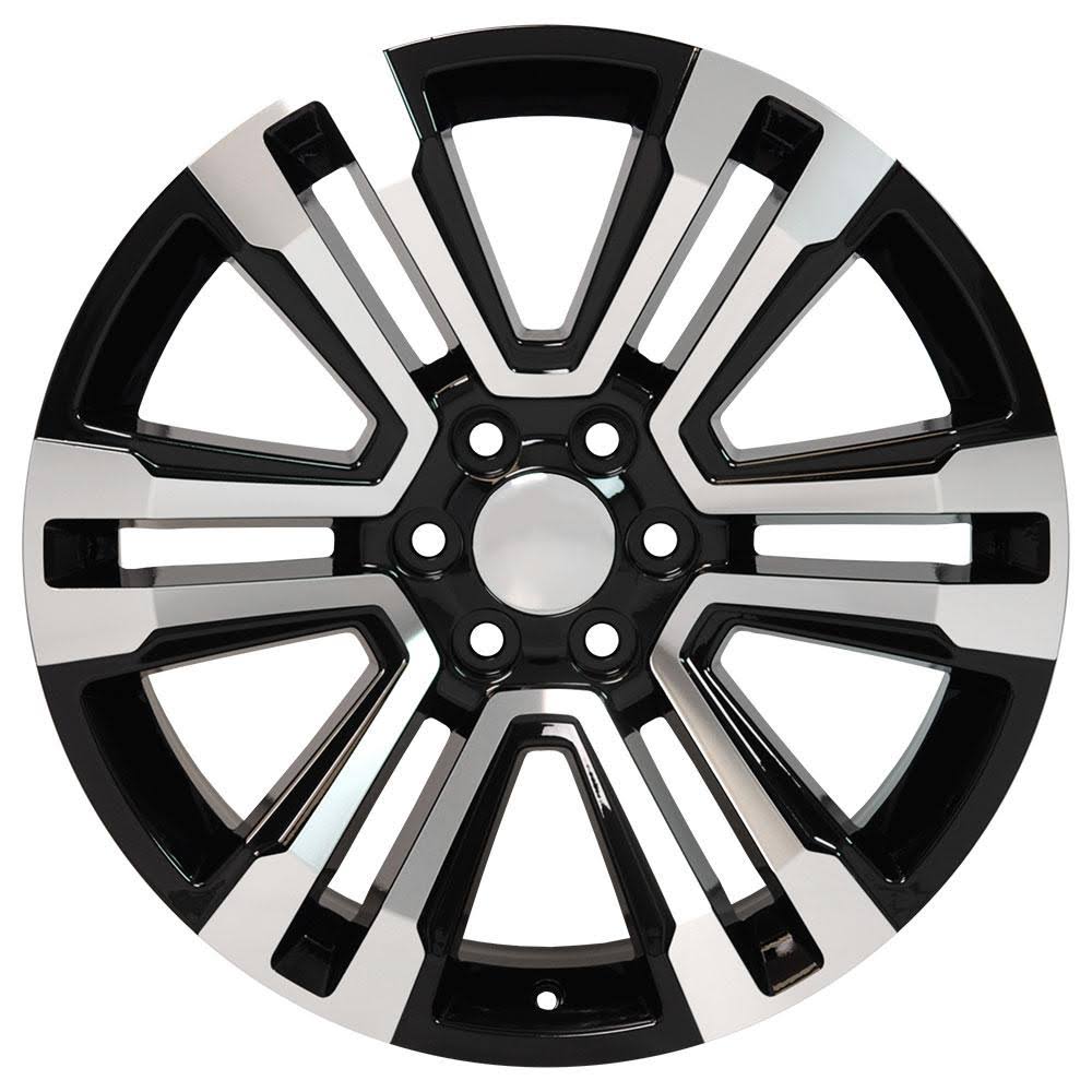 OE Wheels 18x9.5 Wheel Fit Corvette, Camaro - C5 Style DD Black Rim with Machined Face