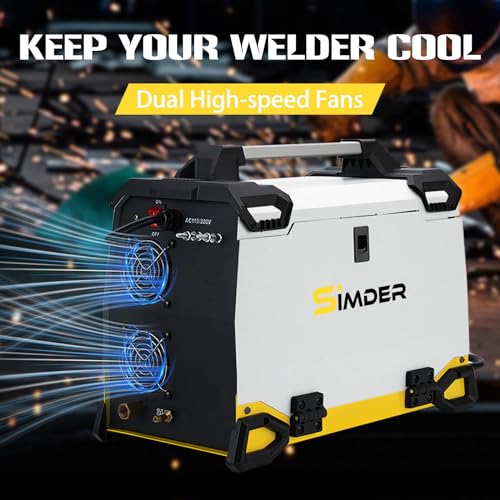 SSIMDER Aluminum MIG Welder Pulse MIG/MAG/HF TIG/Stick/Pilot ARC Plasma Cutter 200A Welding Machine SD4050Pro 10 in 1 Welder Cutter Combo