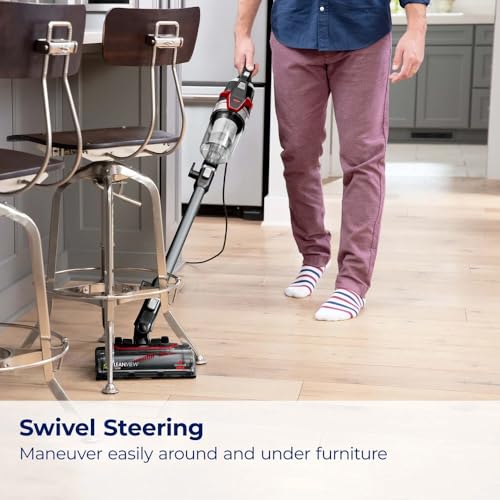 Bissell PowerGlide Slim Corded Vacuum, Powerful Pet Hair Pickup on Carpet & Hard Floors, Lightweight Swivel Steering