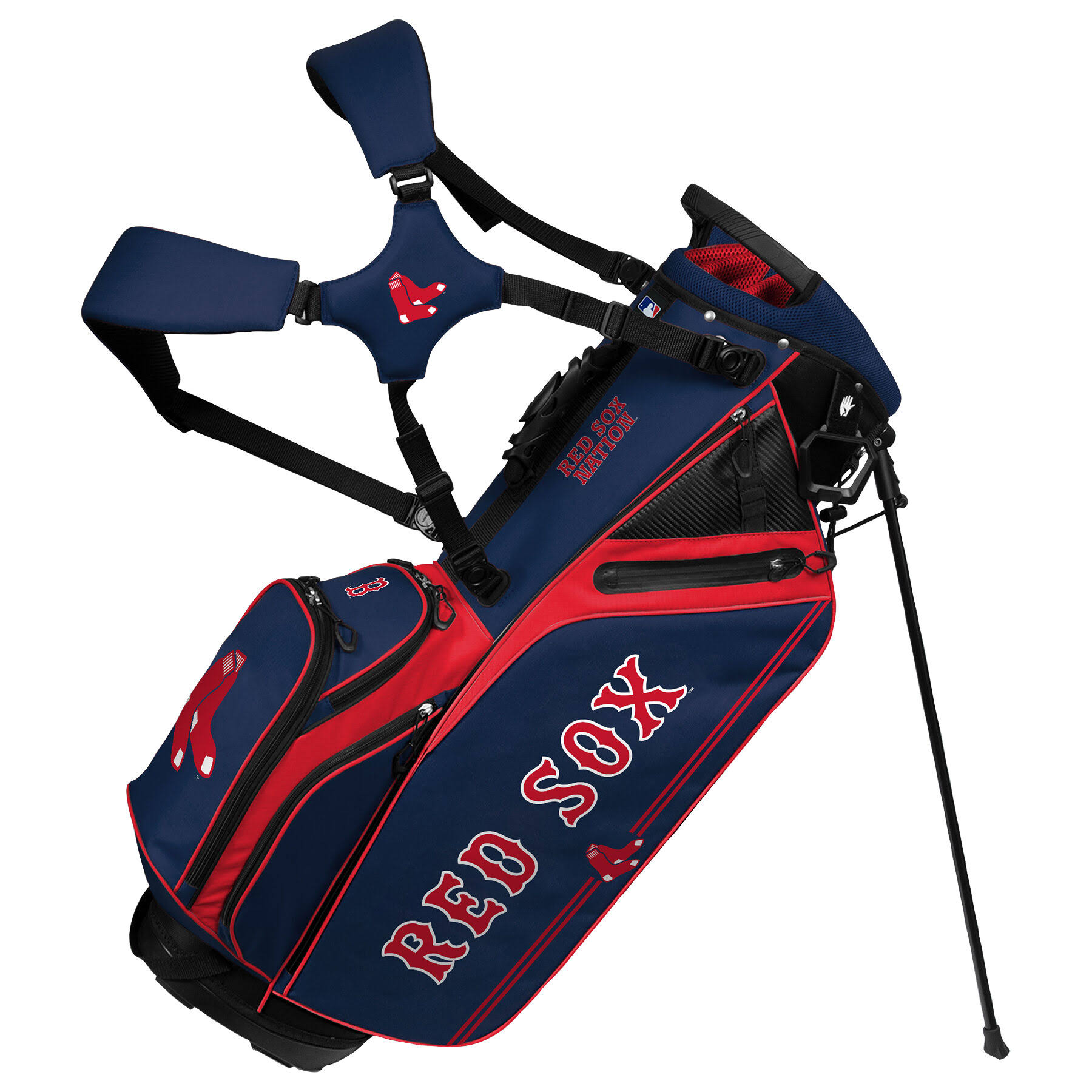 WinCraft Boston Red Sox Caddie Carry Hybrid Golf Bag