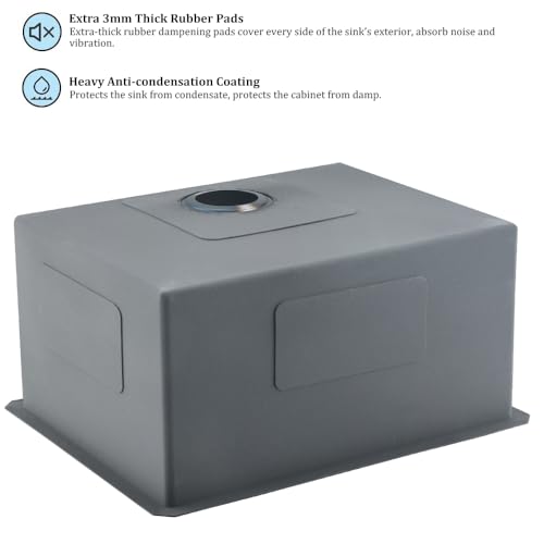 Stainless Steel Laundry Sink Undermount-VASOYO 23x18x13 Undermount Laundry Sink Stainless Steel Utility Sink 16 Gauge Single Bowl Laundry Room Sink