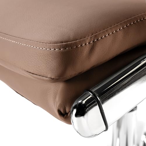 Bush Business Furniture 400 Series High Back Leather Executive Office Chair in Saddle Tan