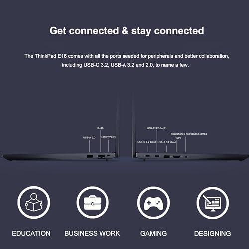 Lenovo ThinkPad E16 Business Laptop (16" FHD+ Touchscreen, AMD Ryzen 5 7530U, 16GB RAM, 512GB SSD, (8-Core Beat i7-1165G7)), Fingerprint, Backlit