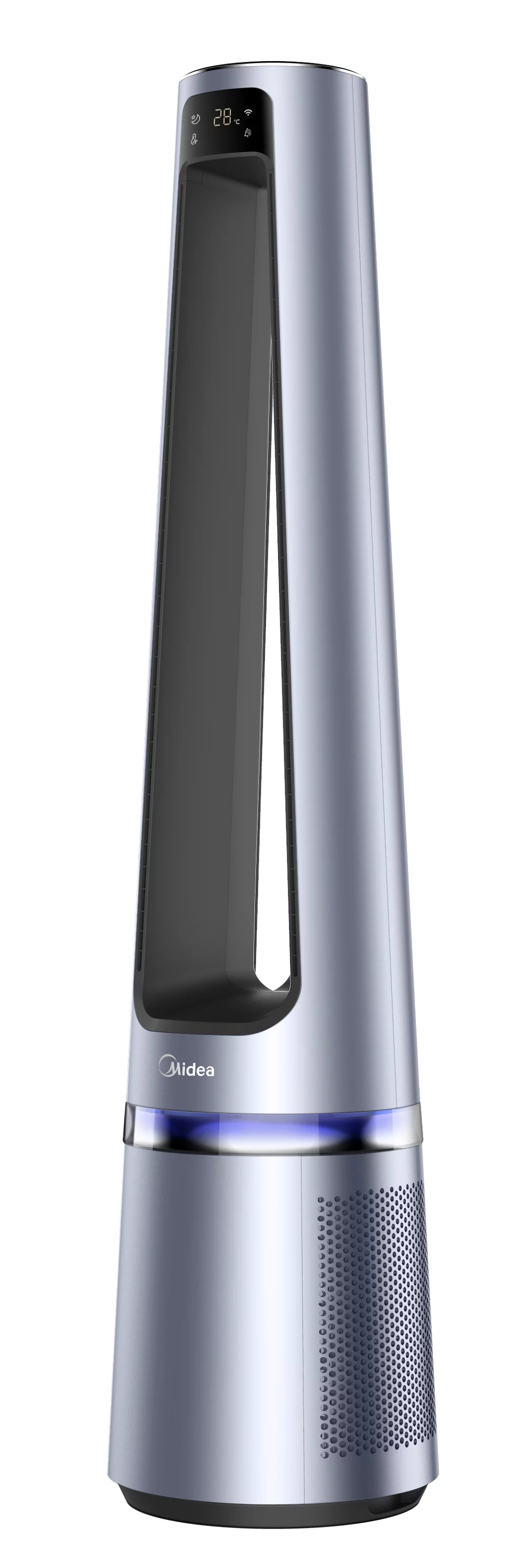 Midea 42" 12-Speed Bladeless DC Fan & HEPA Air Purifier with Remote Control, Silver, MSF42B9ASV