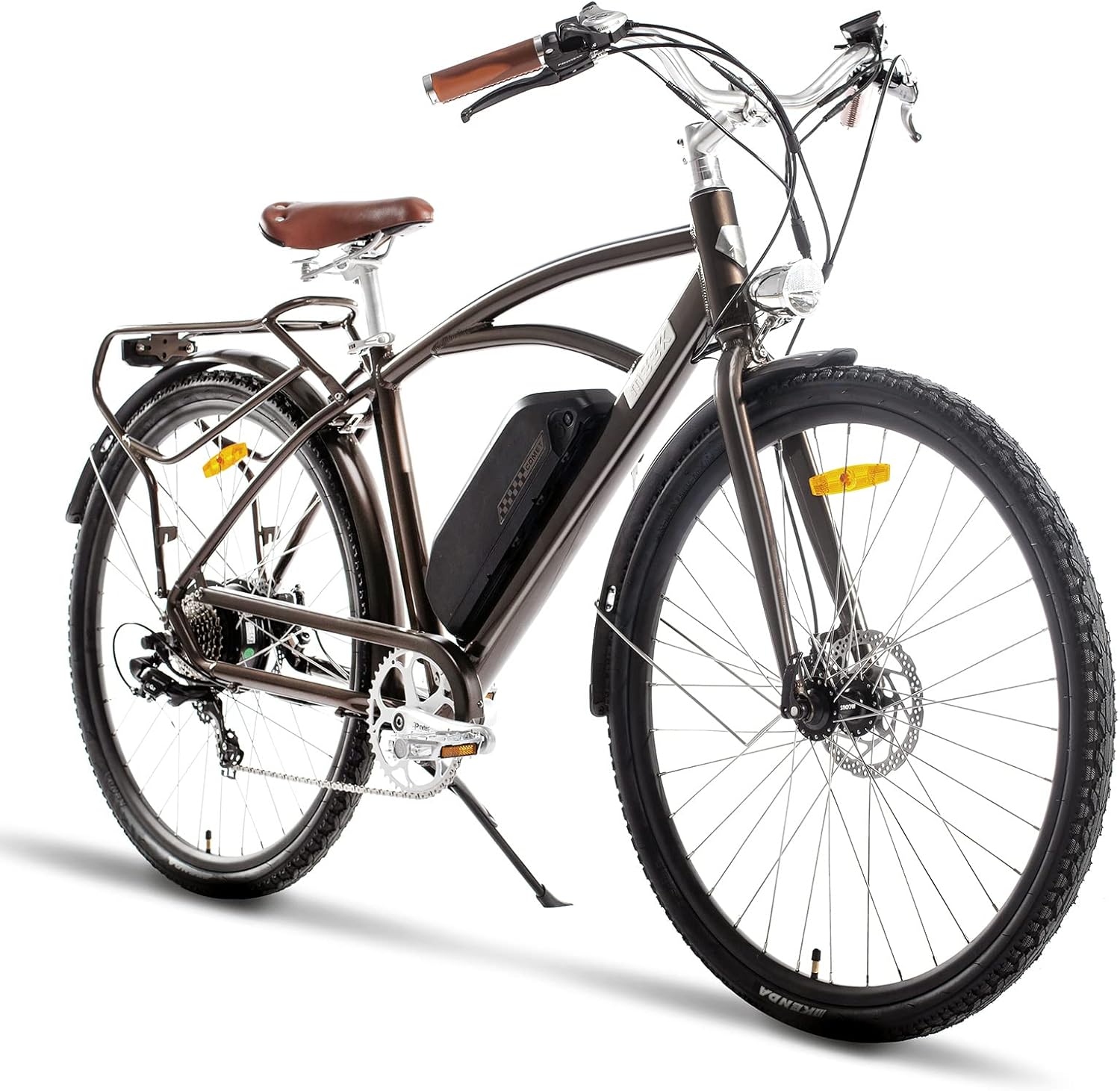 Electric Bike for Adults, 28 Adults Electric Bicycle 20+MPH, 50+Miles, City Commuter Ebike 500W Powerful Brushless Motor Cargo