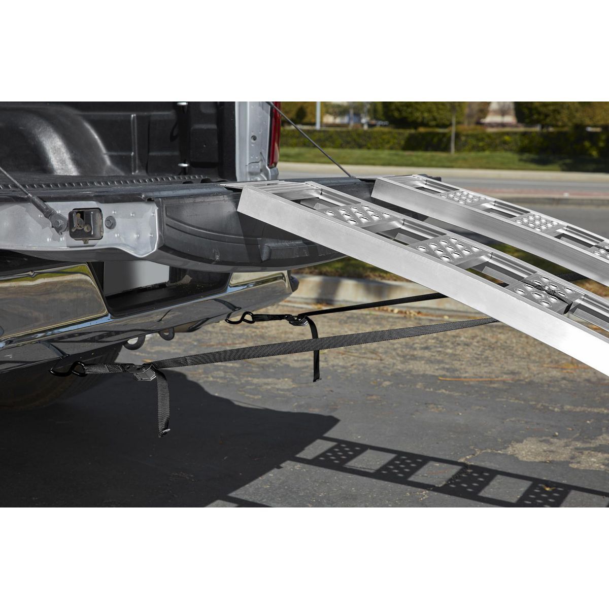 HAUL-MASTER 1500 lbs. Capacity, 12 in. x 90 in. Arched Aluminum Ramps, Set of 2