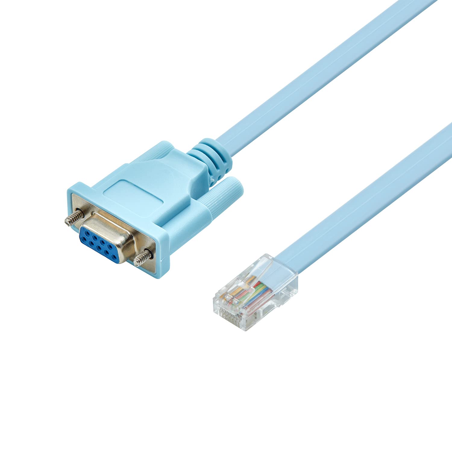 RJ45 to DB9 Console Cable, 1.8m/6ft RS232 to RJ45 Console Cables Serial Port Management Adapter Compatible with Cisco Router Switch