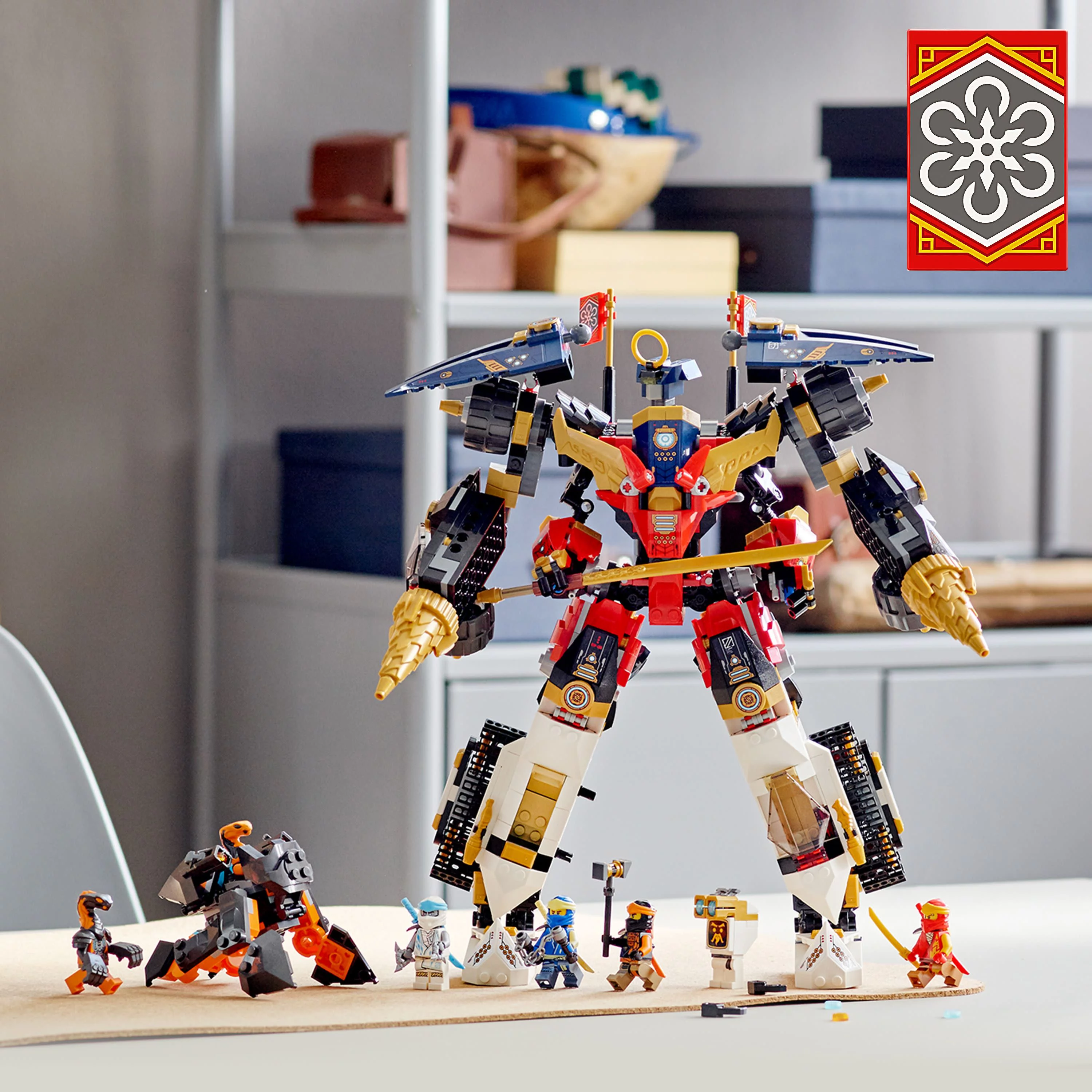 LEGO NINJAGO Ninja Ultra Combo Mech 4 in 1 Set 71765 with Toy Car, Jet Plane and Tank Toys plus 7 Minifigures - Radiant Selections