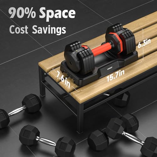 25LB Adjustable Dumbbells Set, Adjustable Weights 5/10/15/20/25lbs