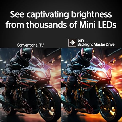 Sony 65-Inch BRAVIA 7 4K HDR Mini LED QLED Smart Google TV with Dolby Vision, PS5 Exclusive Features, HDMI 2.1