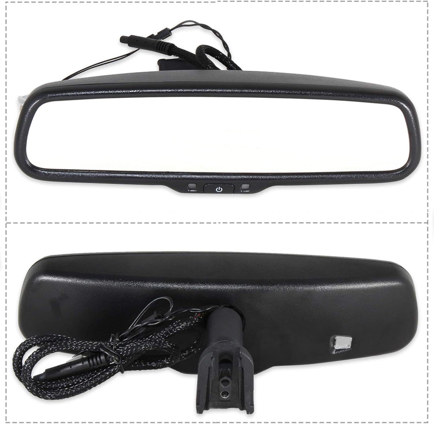 for Toyota Tacoma 2005-2014 Tailgate Handle Backup Reverse Camera & 4.3" Rear View Interior Auto Adjusting Brightness LCD Mirror Monitor Replacement