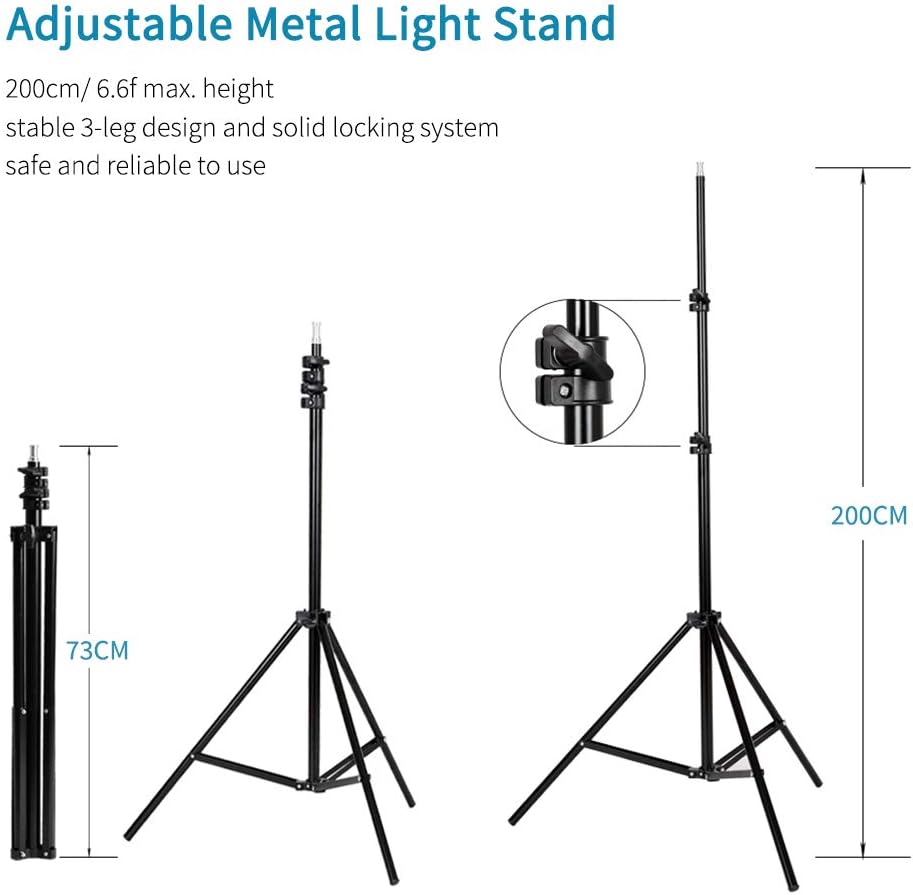 Andoer Photography Studio Softbox Lighting Kit Including 3pcs 45W Bi-Color 5500K Dimmable LED Lights 20 X 28inch Softbox 2m Light Stands Carry Bag