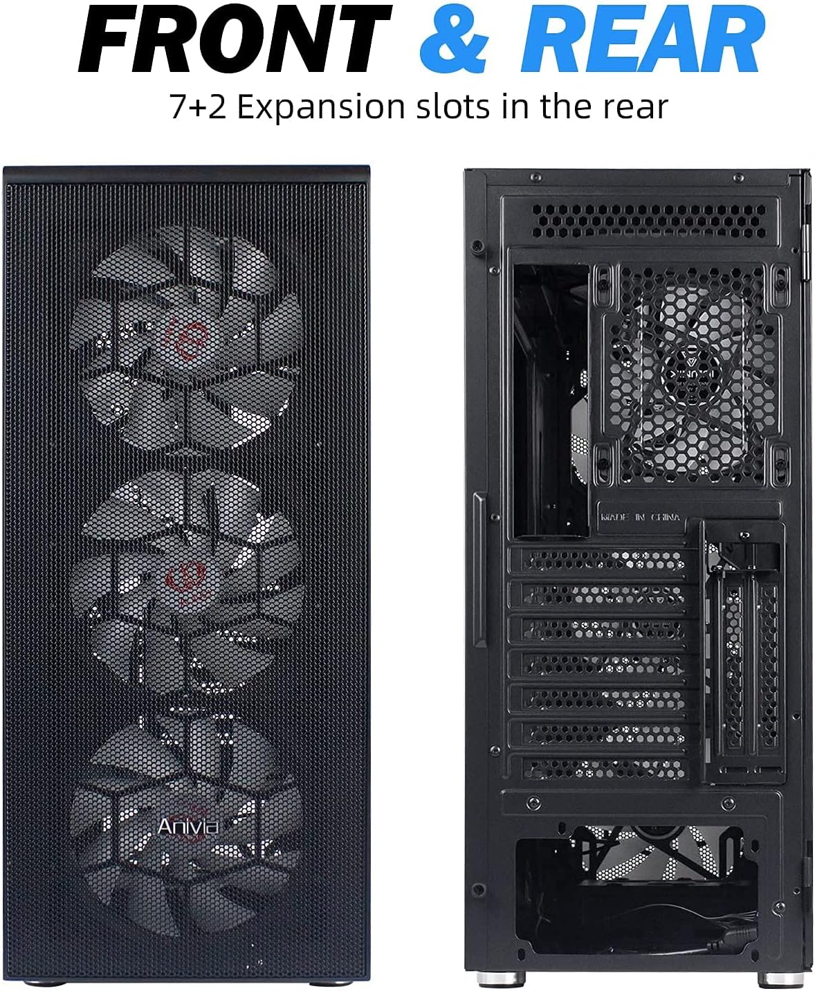 ATX Mid-Tower PC Gaming Case with Magnetic Design Dust Filter Pre-Installed 6 x 140mm RGB Fans & USB 3.0 Port Glass Side Panel Cable Management