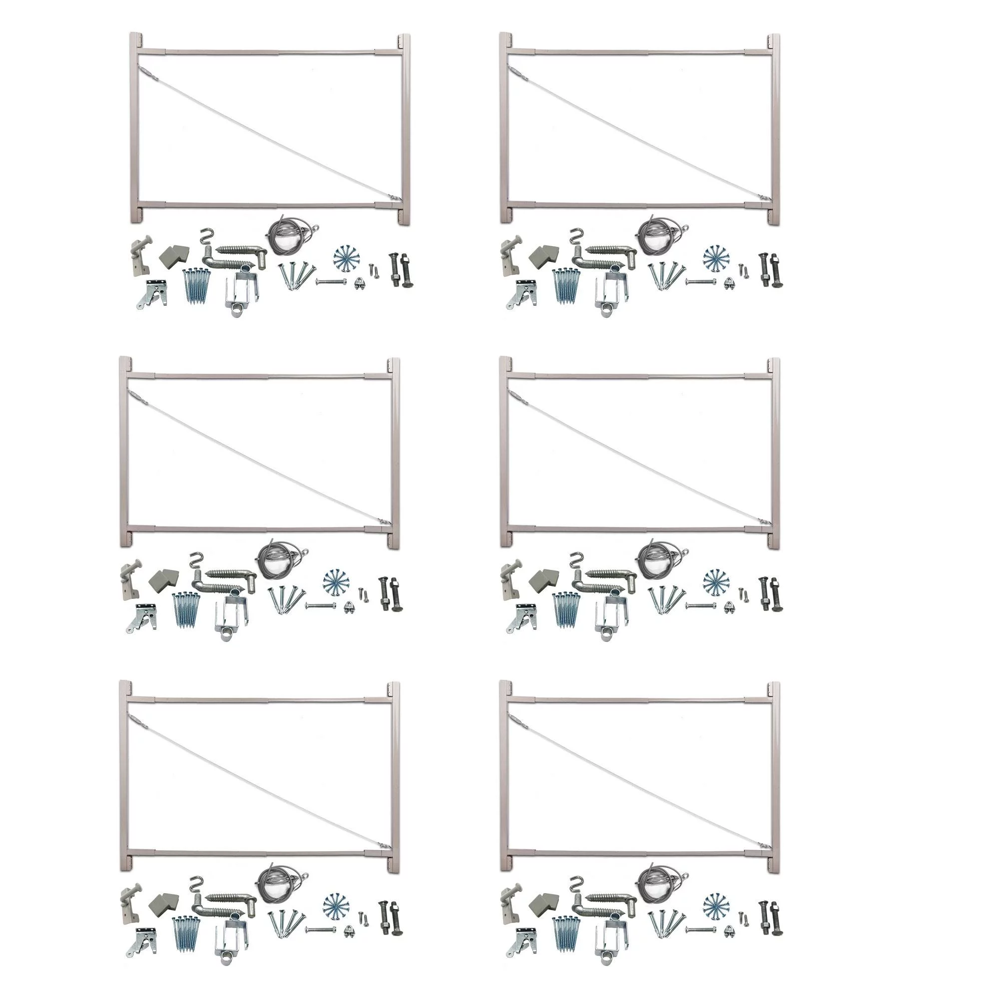 Adjust-A-Gate Steel Frame Gate Building Kit, 36-72 Inch Wide Opening (6 Pack) - Curated Treasures Market