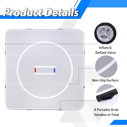 COOLWAVE 10x10 FT Inflatable Wrestling Mat Jiu Jitsu and BJJ Mats for Home with Soft Landings and Nice Bounce Great for MMA, Martial Art, Boxing