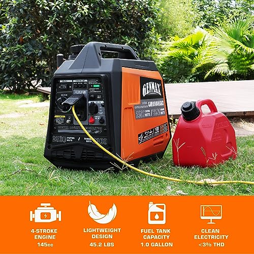 GENMAX Generator，EPA Compliant, Eco-Mode Feature, Ultra Lightweight for Backup Home Use & Camping