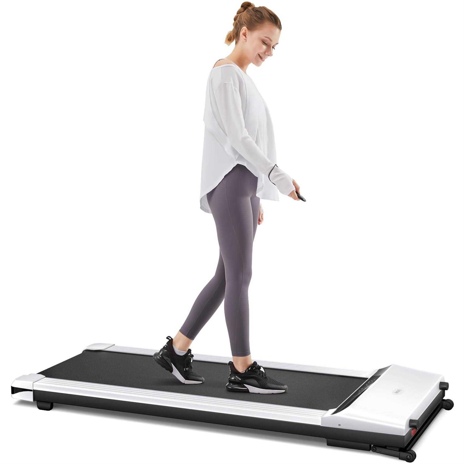 UMAY Under Desk Treadmill with Foldable Wheels Portable Walking Jogging Machine Flat Slim Treadmill - Sports Supplies Online Store