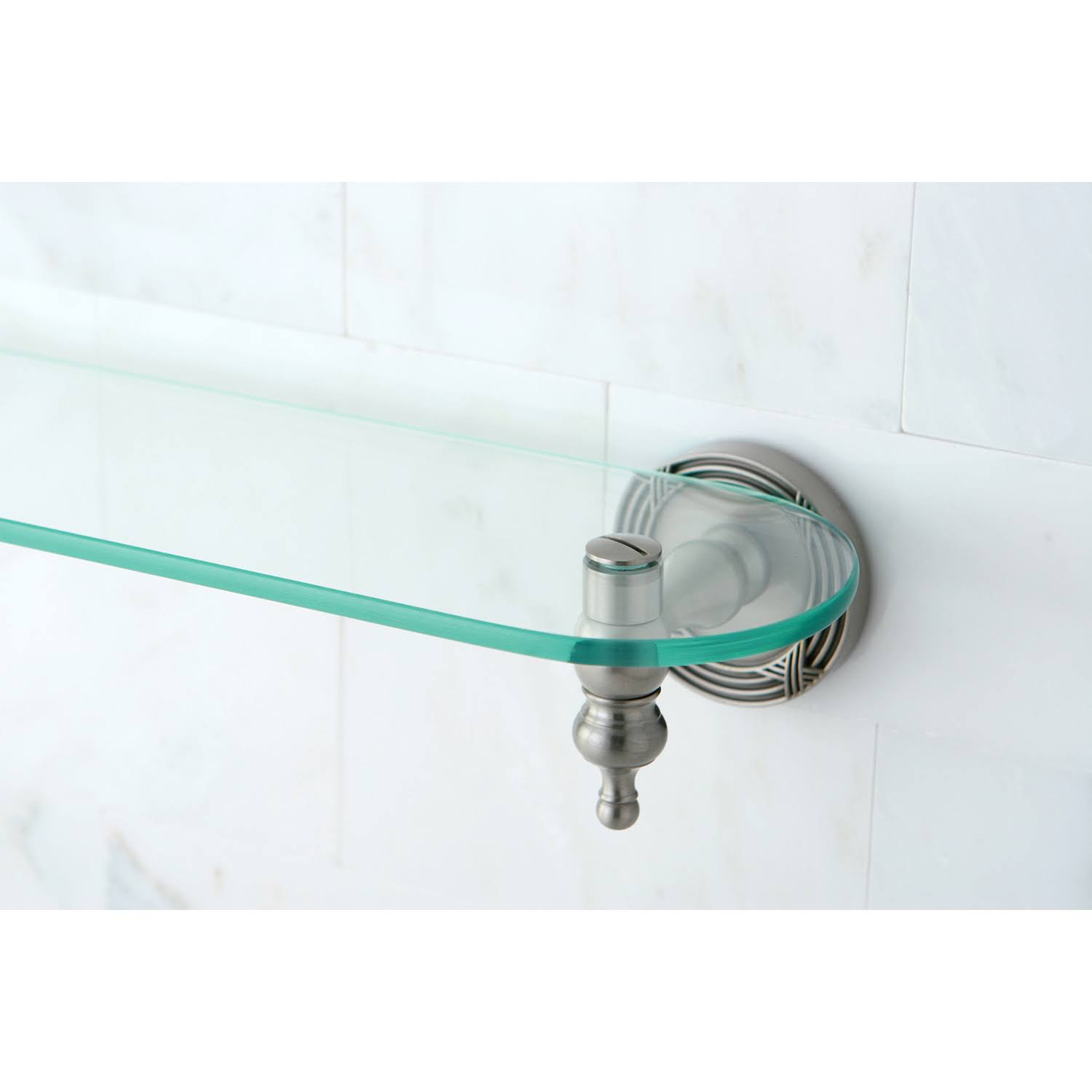 Kingston Brass BA9919SN Templeton Glass Shelf - Satin Nickel