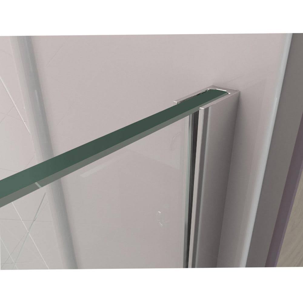 DreamLine Linea Two Individual Frameless Shower Screens 30 in. W x 72 in. H Each, Open Entry Design, Satin Black