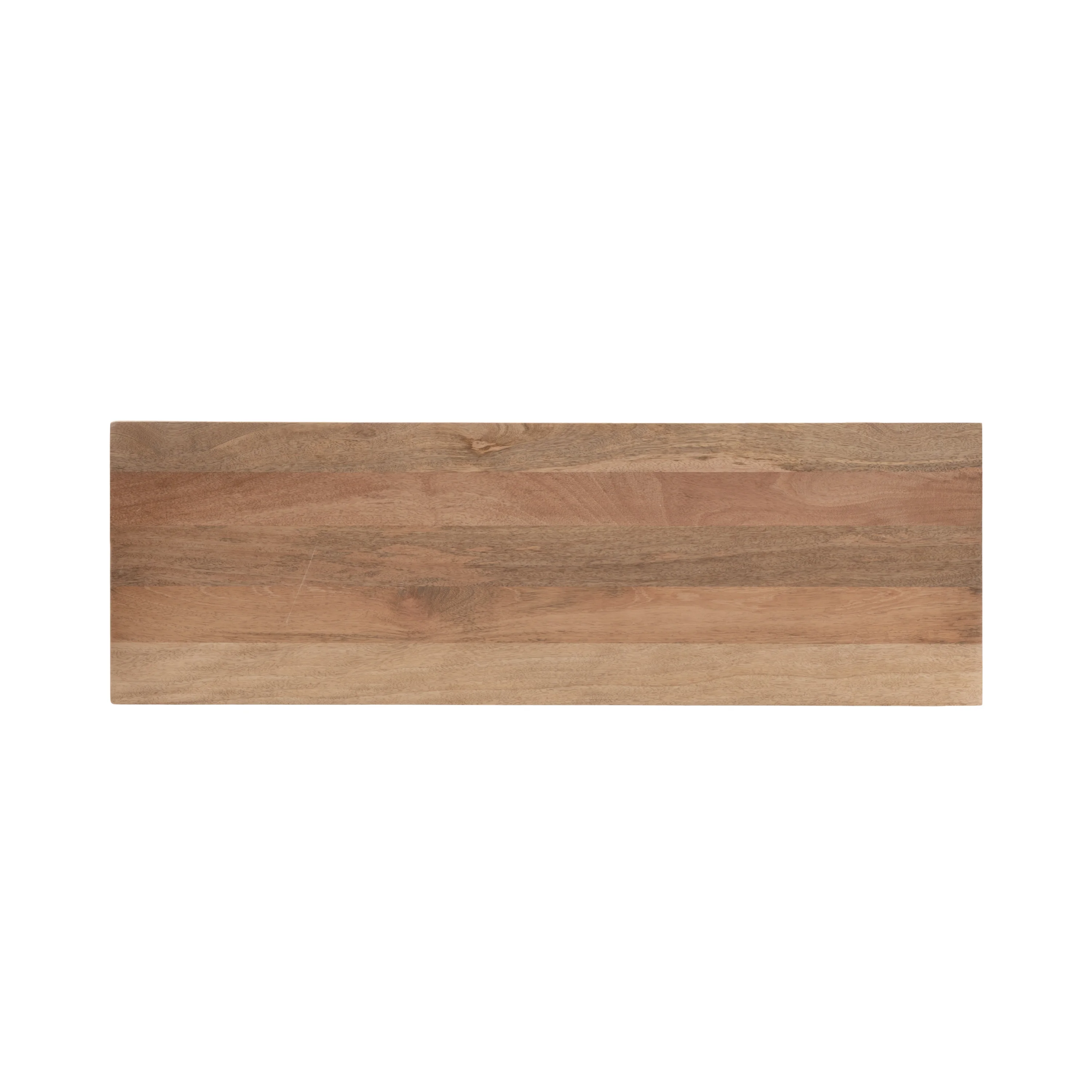 Kate and Laurel McCutcheon Mid-Century Rectangle Wooden Bench, 42 x 14 x 18, Natural Brown, Living Room Wood Bench for Display, Seating