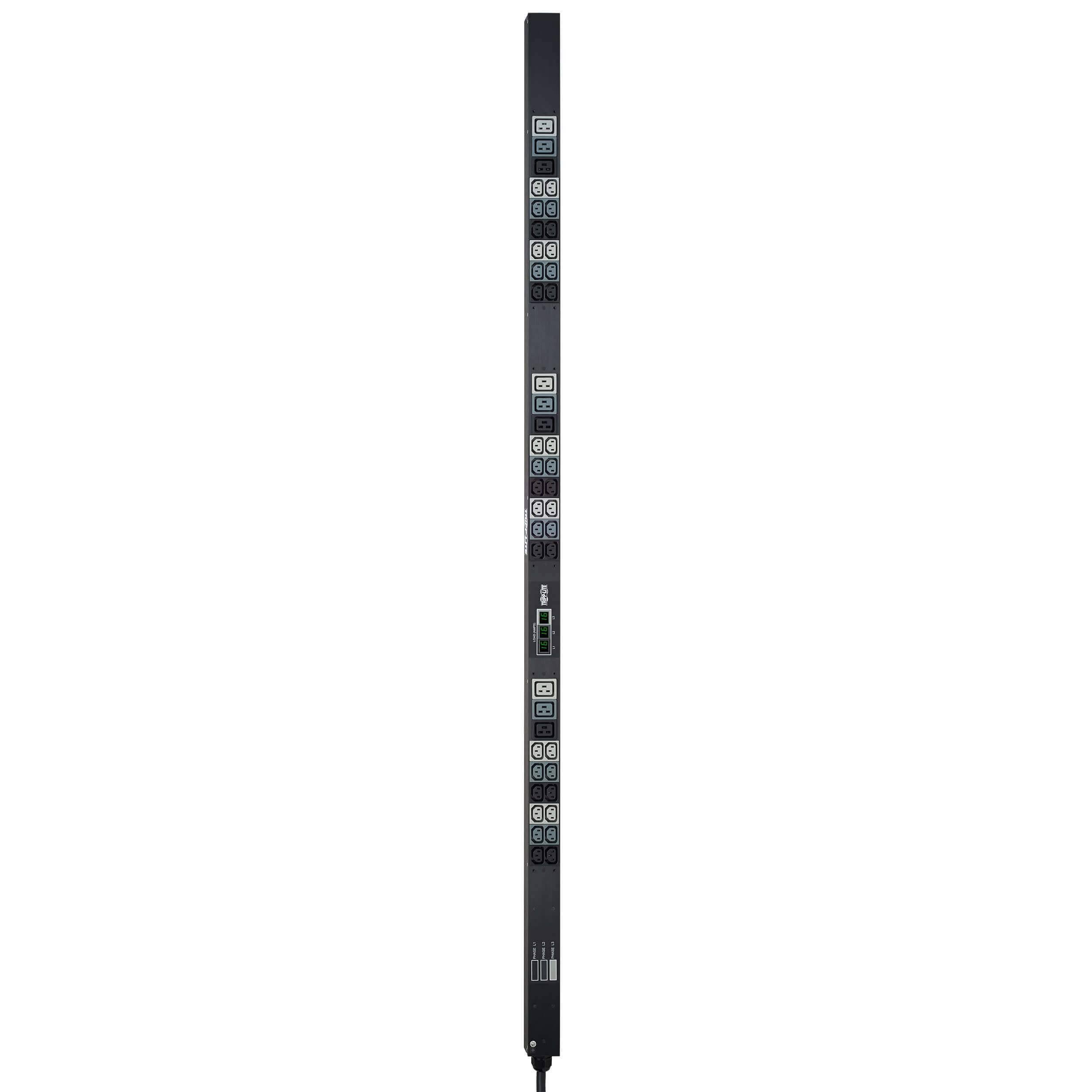 Tripp Lite PDU 3-Phase Metered 240v-230v-220v 11.5kW C13 C19 Vertical 0URM - PDU3XMV6G20