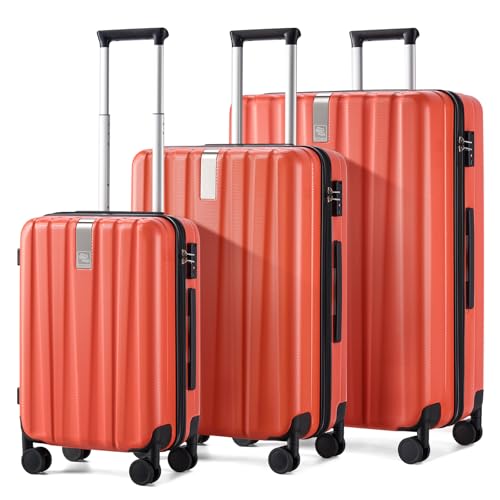 Hanke 29 Inch Luggage Suitcases With Spinner Wheels Lightweight PC hardside Rolling Suitcase With Travel Lock, Checked-Large 29-Inch(Blackish Green)