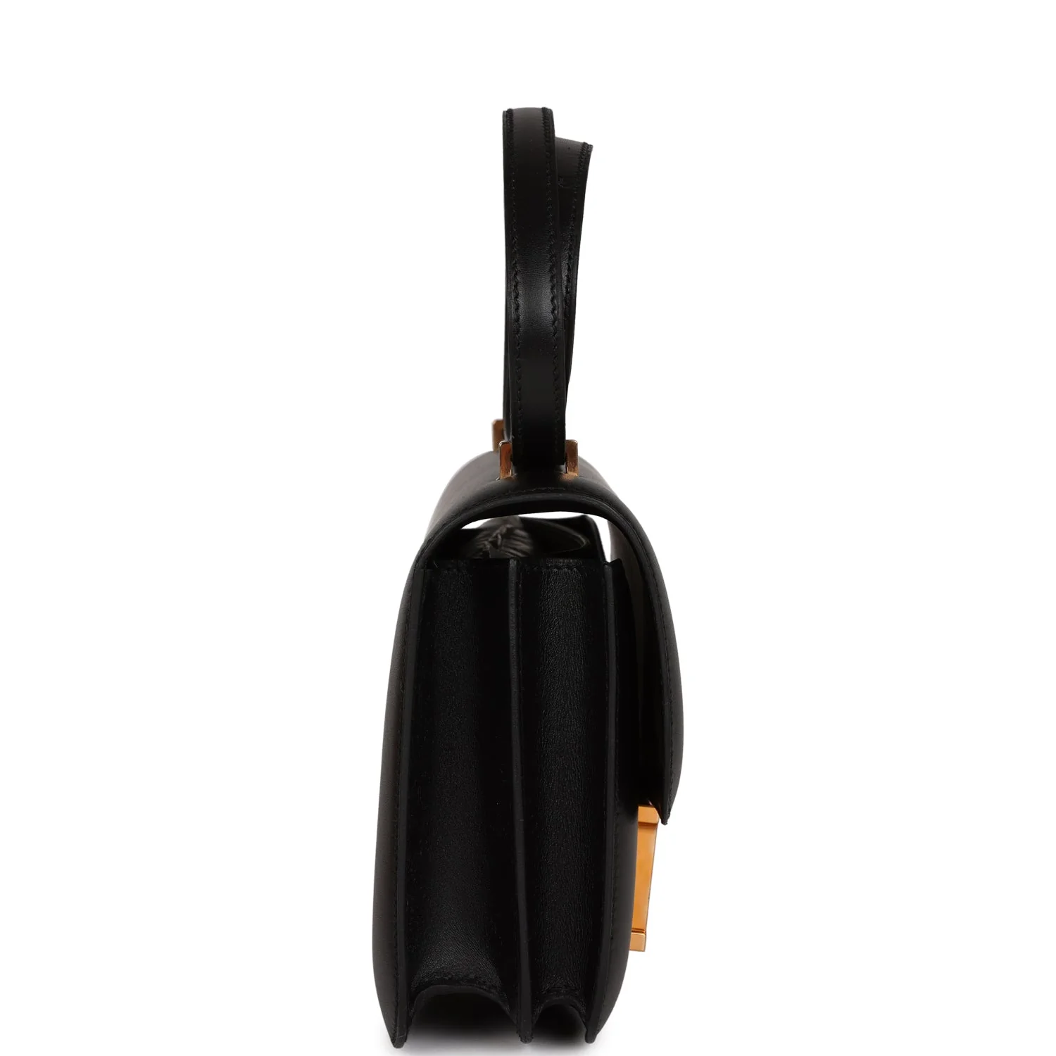 Hermes Constance 18 Black Veau Monsieur Rose Gold Hardware
