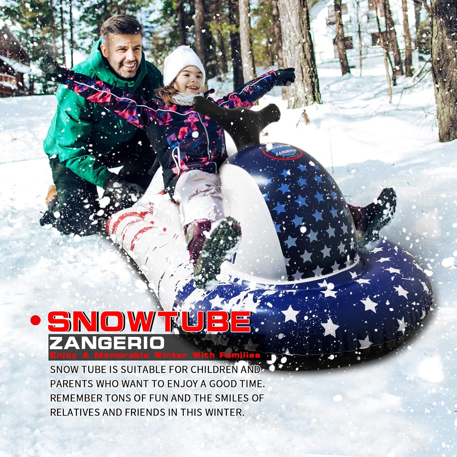 Snow Tube Snow Tubes for Sledding Snow Sled for Kids Snow Sleds for Kids and Adult Snow Tubes for Sledding Kids Snow Tube Heavy Duty Inflatable