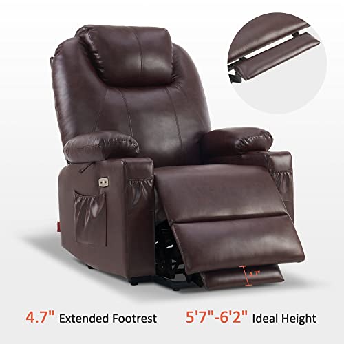 MCombo Dual Motor Large Power Lift Recliner Chair for Elderly, Lay Flat Lift Chair with Heat and Massage, Big Lift Recliner for Tall People