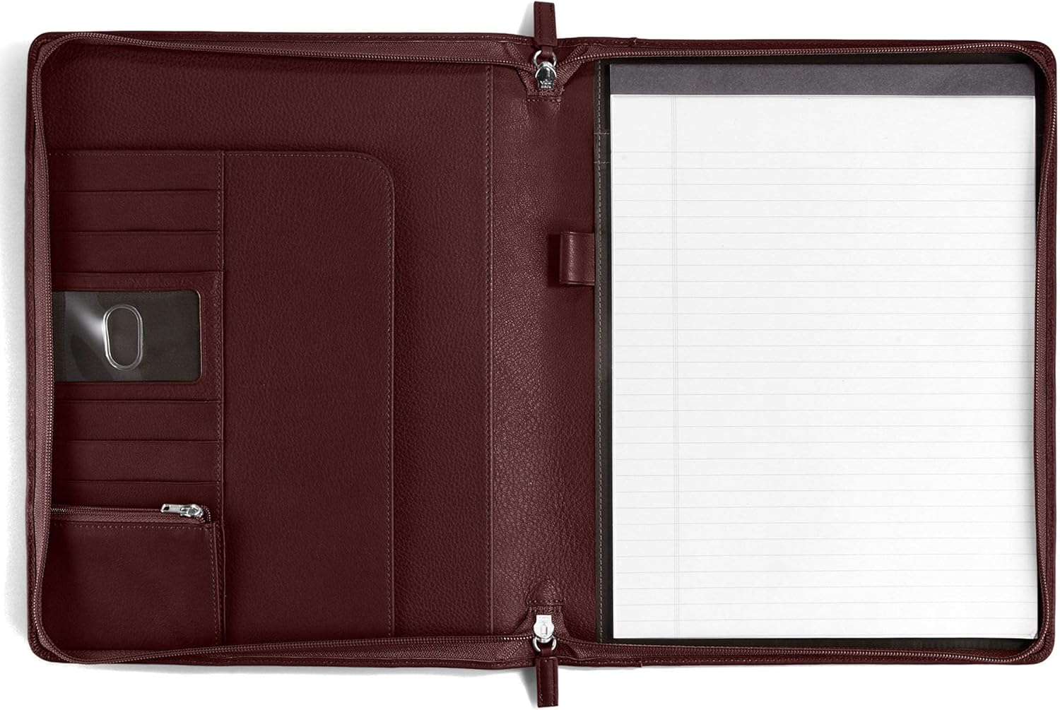 Leatherology Cognac Classic Zippered Padfolio