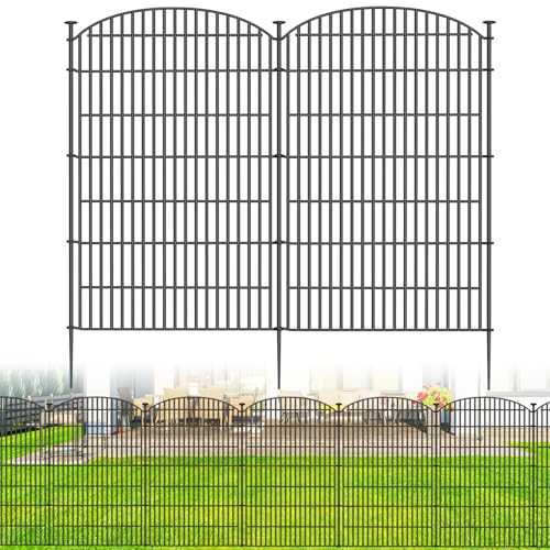 10 Panels No Dig Decorative Garden Fence - 40 in (H) x 23.6 ft (L)