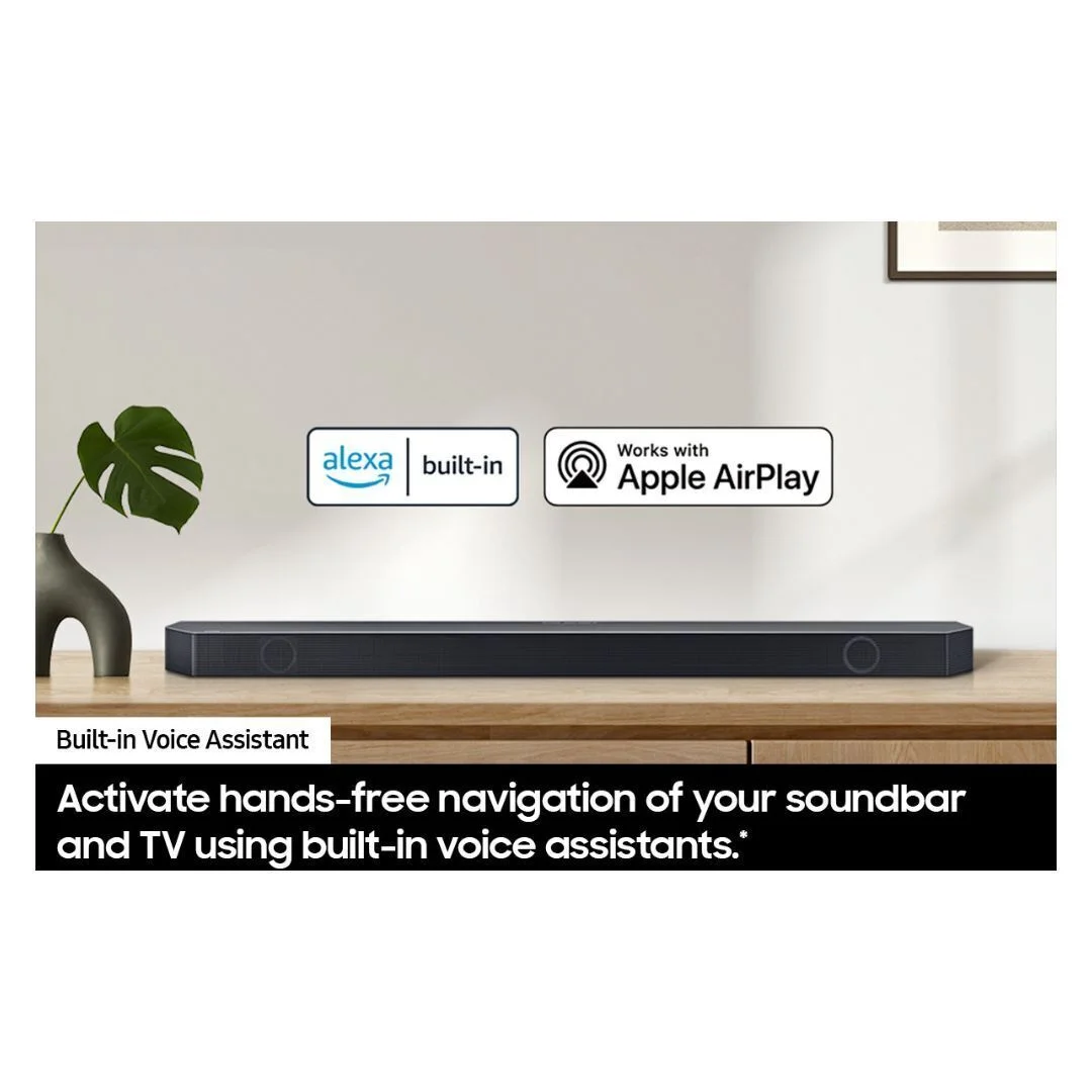 Samsung Q-series 7.1.2 ch. Wireless Dolby ATMOS Soundbar Q900C with Q-Symphony, SpaceFit Sound Pro, and Acoustic Lens Subwoofer