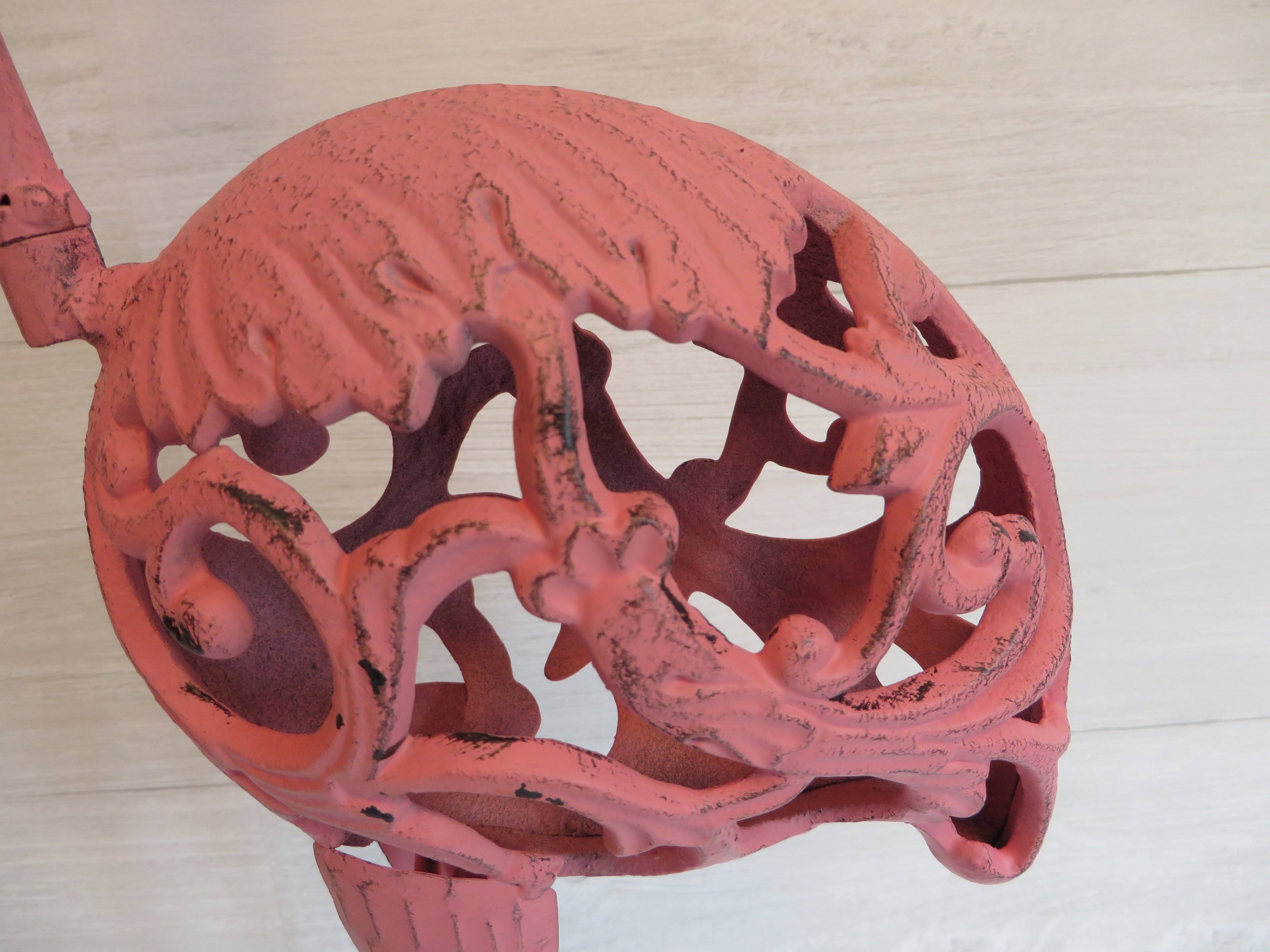 Large Cast Iron Flamingo Statue