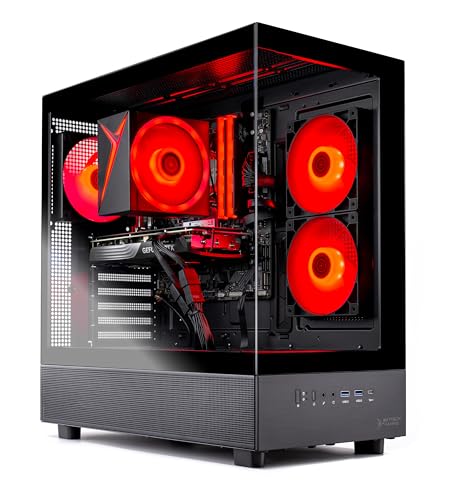 Skytech Gaming Azure 3 Desktop PC, Ryzen 5 9600X 3.9 Ghz (5.4GHz Turbo), NVIDIA RTX 5060 Ti 16GB, 1TB Gen4 NVMe SSD, 16GB DDR5 RAM 5200