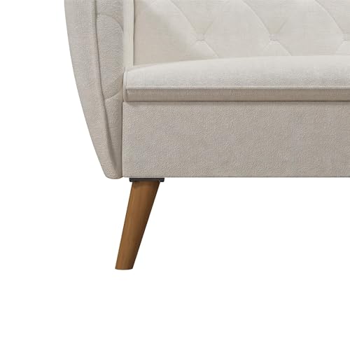 Novogratz Tallulah Memory Foam Futon, Convertible Couch, Camel Faux Leather