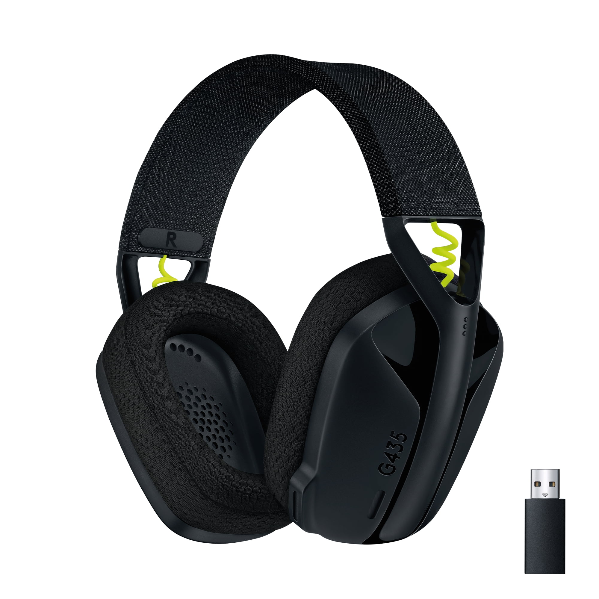 Logitech G435 LIGHTSPEED and Bluetooth Wireless Gaming Headset - Lightweight over-ear headphones, built-in mics, 18h battery