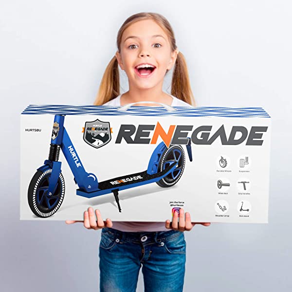 Hurtle Scooter &ndash; Scooter for Teenager &ndash; Kick Scooter &ndash; 2 Wheel Scooter with Adjustable T-Bar Handlebar &ndash