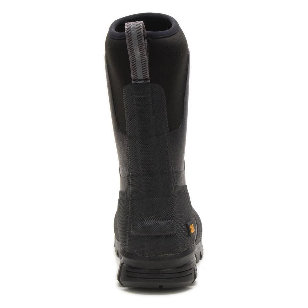 Caterpillar Stormers 11 inch Waterproof Steel Toe Rubber Boot, Size: 5, Black