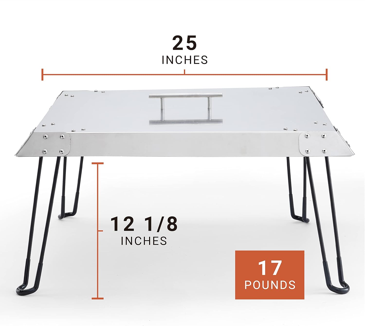 Radiate | Stainless Steel Fire Pit Heat Deflector | 25&rdquo; x 25&rdquo