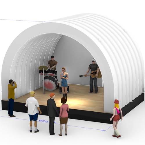 Inflatable Event Stage Tent includes a 950W Blower，Inflatable Stage Elevate Your Occasions with Style and Convenience,Inflatable Stage Cover