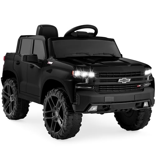 Best Choice Products 12V Licensed Chevrolet Silverado Ride On Truck, Electric Car Toy w/Parent Remote Control, Truck Bed Storage, Bluetooth Speaker