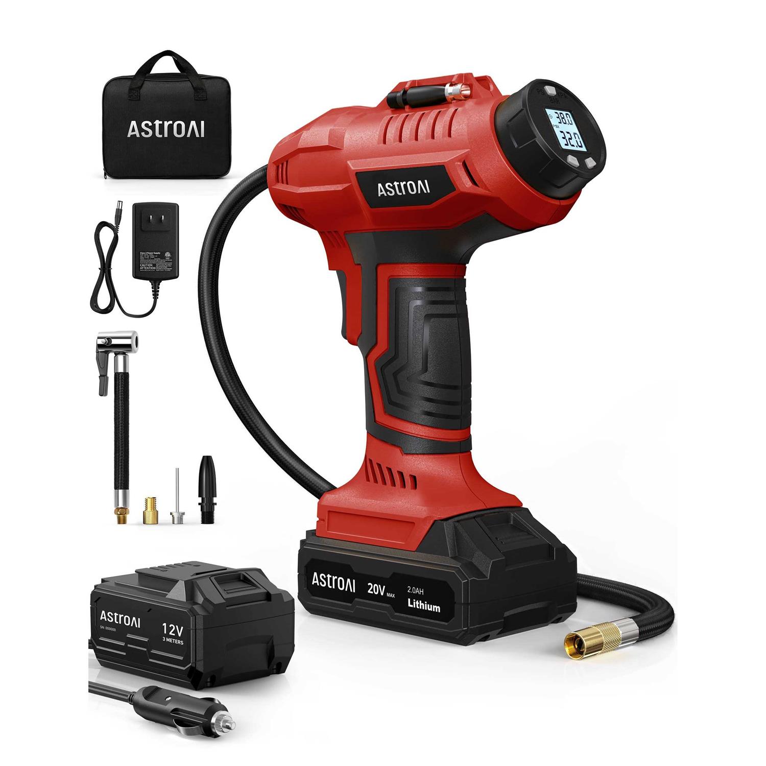 AstroAI Car Auto Tire Inflator 160 PSI Cordless Car Air Pump with 20V Rechargeable Battery - Sports Supplies Online Store